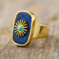Handmade Lapis Lazuli Resizable Sun Ring