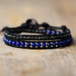 Handmade Natural Lapis Lazuli Leather Wrap Bracelet