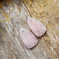 Handmade Natural Rose Quartz Dangle Earrings