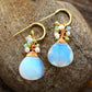 Handmade Opal Teardrop Dangle Earrings