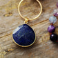 Handmade Purple Fluorite and Lapis Lazuli Pendant Necklace