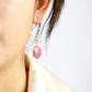 Handmade Rhodonite Geometric Dangle Earrings