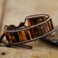 Handmade Tigers Eye Vintage Leather Bracelet