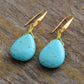 Handmade Turquoise Teardrop Classic Earrings