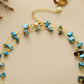 Handmade Turquoise and Gold Plated Layered Necklace