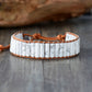 Handmade Natural Howlite Leather Wrap Bracelet