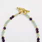 MantraChakra Amethyst and Aventurine Beaded Necklace