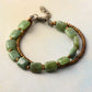 Handmade Natural Jade and Beads Bracelet
