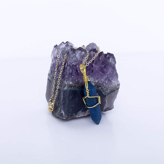 Lapis Lazuli Natural Healing Stone Pendant Necklace