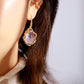 Luxury Handmade Amethyst and Gold Tone Earrings