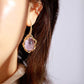Luxury Handmade Amethyst and Gold Tone Earrings