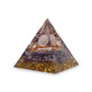 Orgone Energy Resin Pyramid with Amethyst and Clear Quartz
