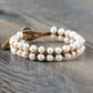Handmade Freshwater Pearl String Knotted Bracelet