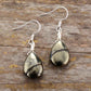 Handmade Pyrite Teardrop Dangle Earrings