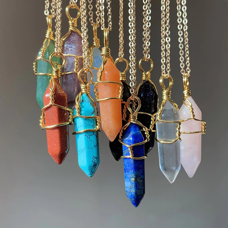 Blue 2025 goldstone pendant