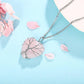 Natural Rose Quartz Stone Tree of Life Wrapped Heart Necklace