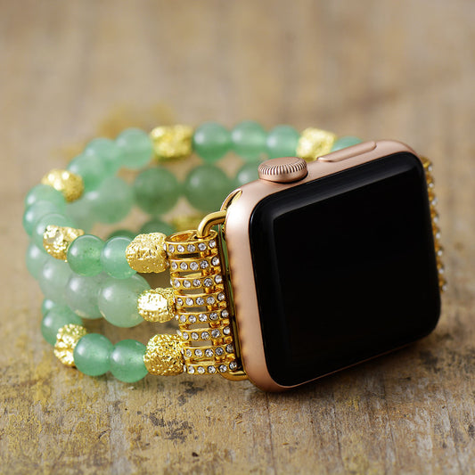 Handmade Aventurine Beaded Apple Watch Bracelet