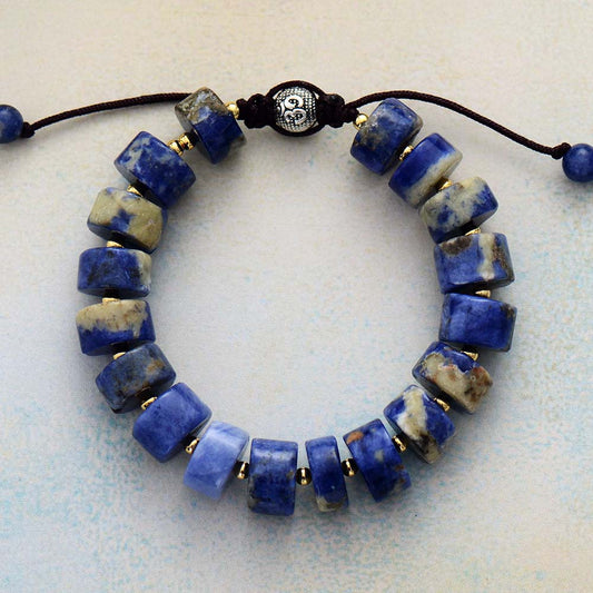 Handmade Sodalite Stone Bead Bracelet