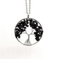 Handmade Silver Tree Of Life with Obsidian Necklace