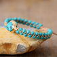 Handmade Turquoise Stone Charm Braided Bracelet