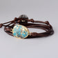 Handmade Turquoise Stone and Cord Bracelet