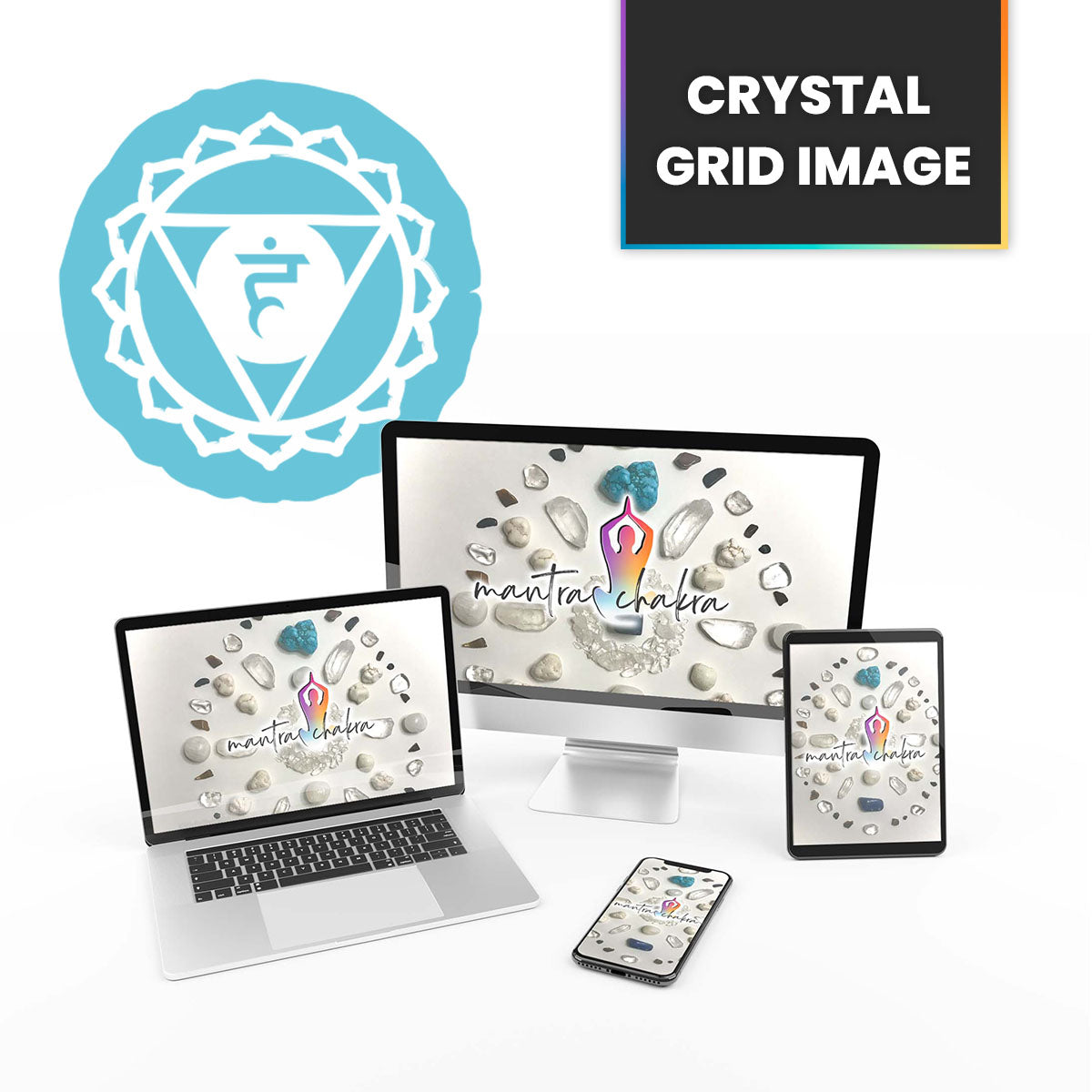 Crystal Grid Image for the Throat Chakra