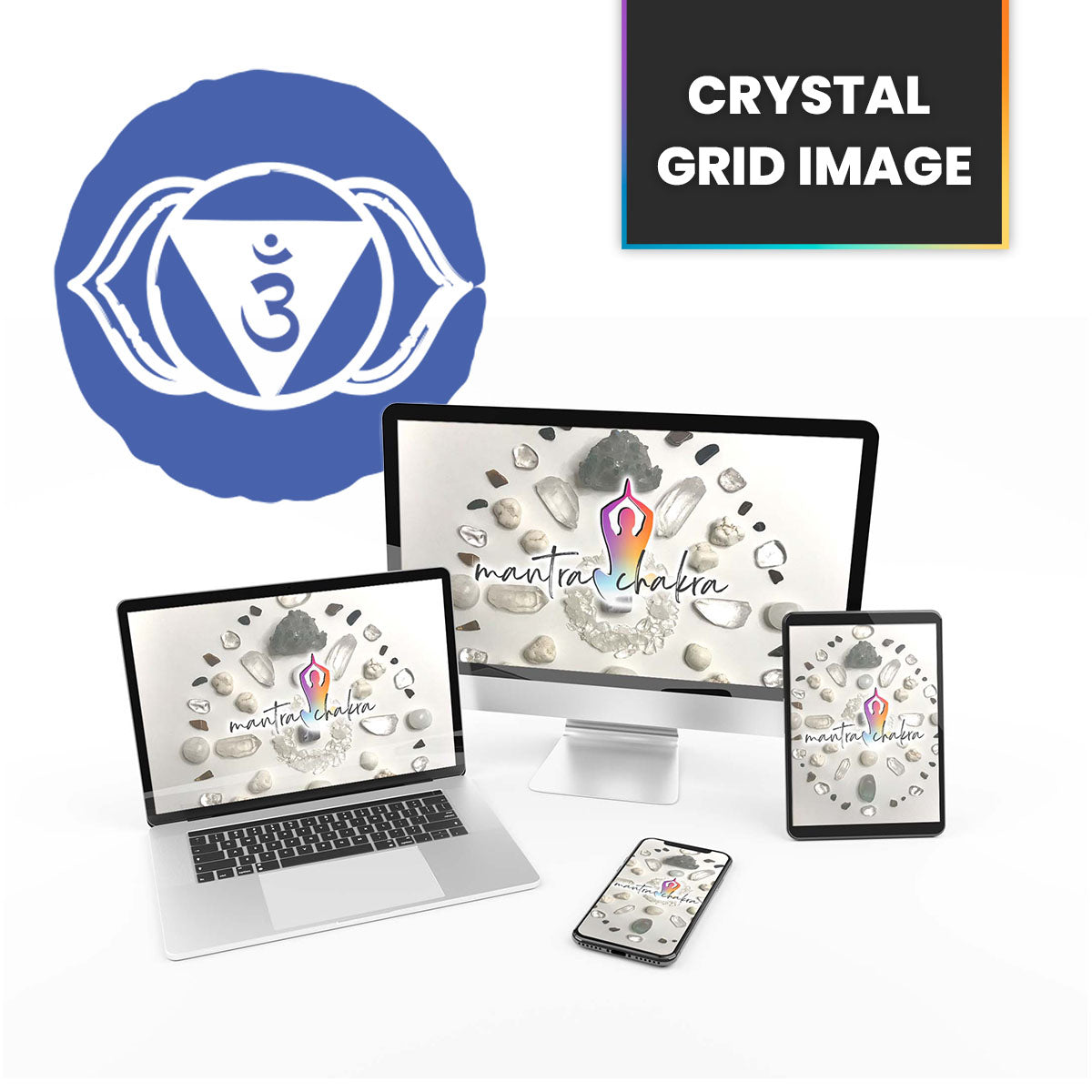 Crystal Grid Image for the Third Eye Chakra